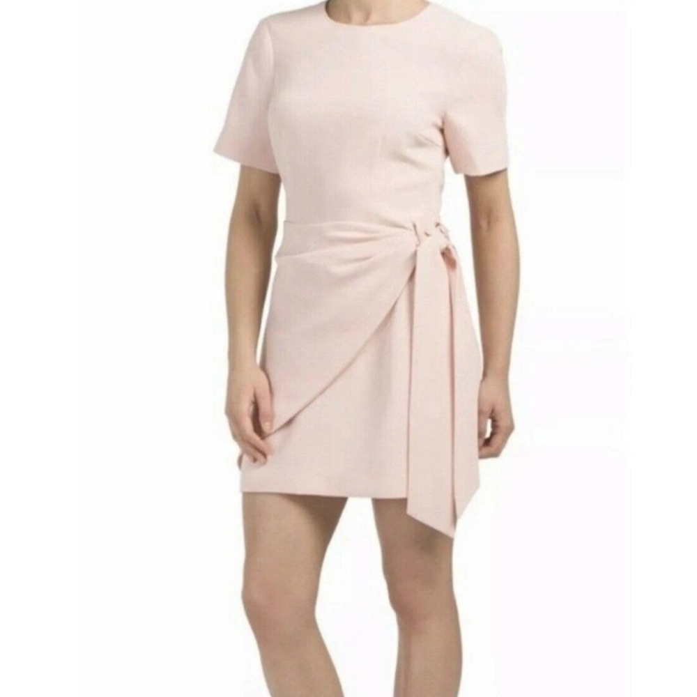 New Cinq a Sept Wrap Tie Bia Panel Dress Blush Pink Melon Size 0